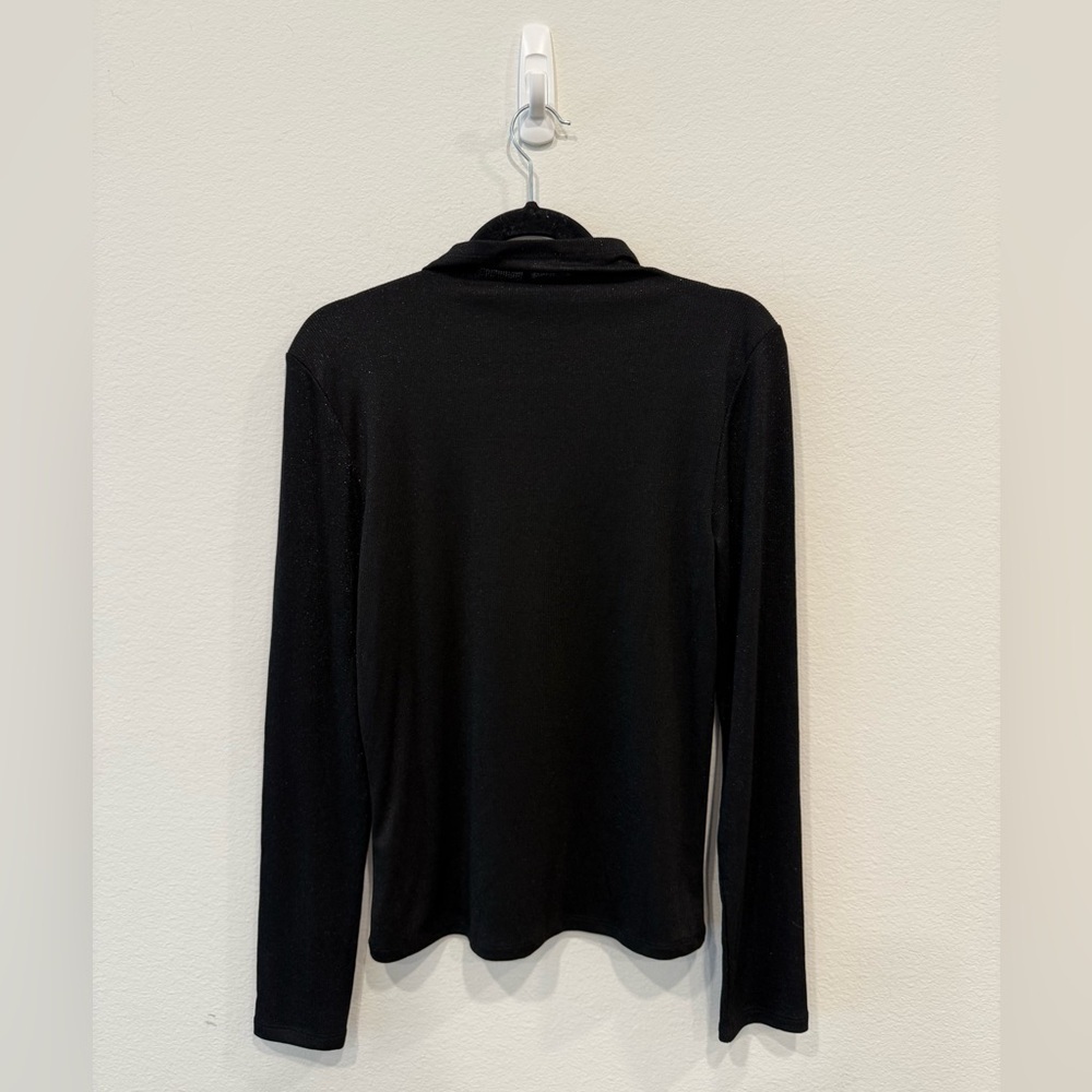Frame Denim Black Ribbed Turtleneck Top - Picture 4 of 6